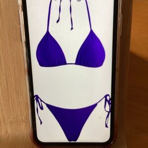 Vibrant blue swimsuit